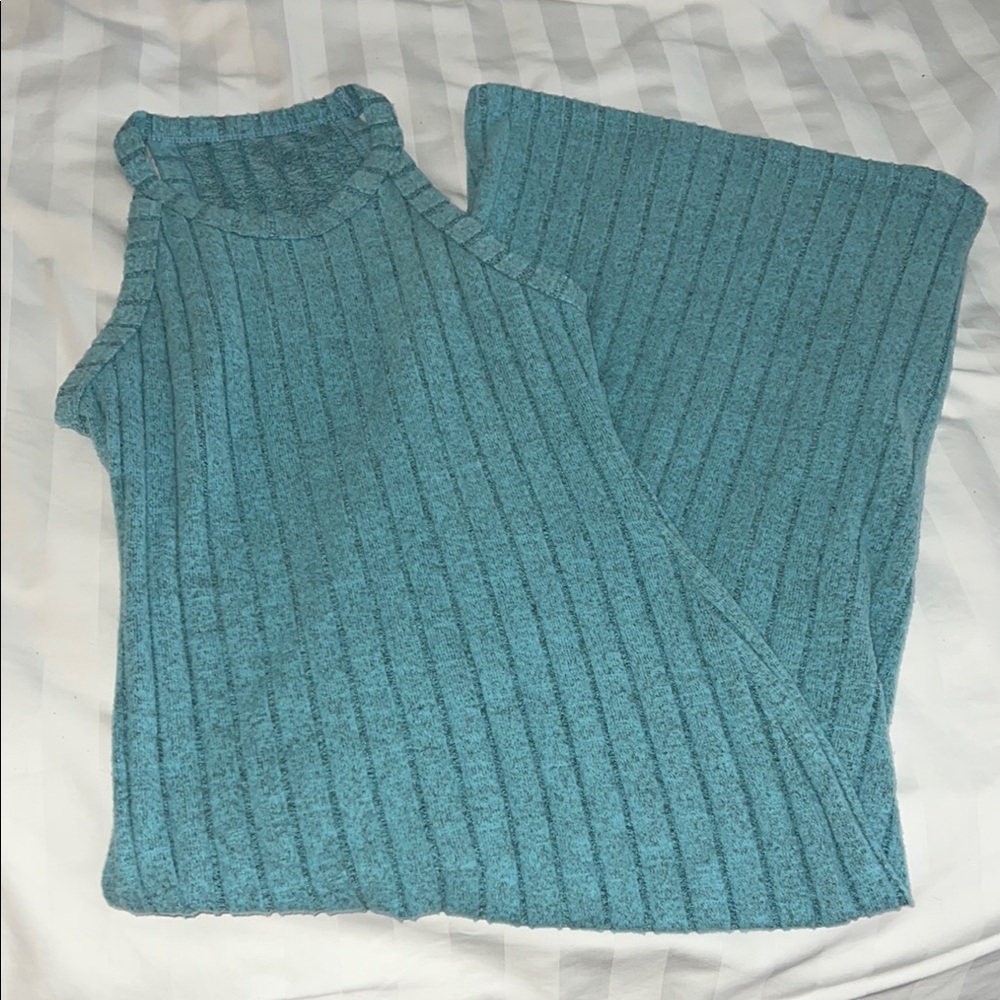 Women's Teal Sleeveless Sweater